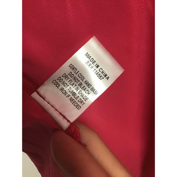 THML Magenta Flutter‎ Sleeved Tiered Dress Midi Size Small NWT - Picture 6 of 7